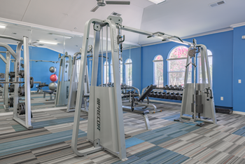 Expansive fitness center